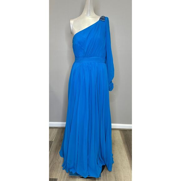 NWT Sachin & Babi Makayla One-Shoulder Gown Size 10 $995 - Picture 5 of 12